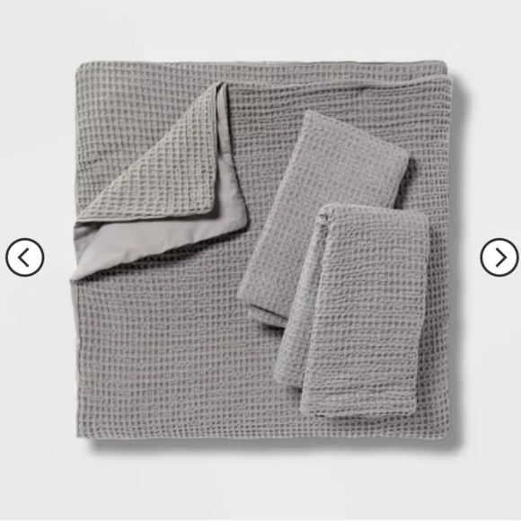 Washed Waffle Weave Duvet Cover & Sham Set - Threshold™ - Picture 4 of 6